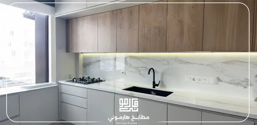 اشكال مطابخ خشب قطعتين