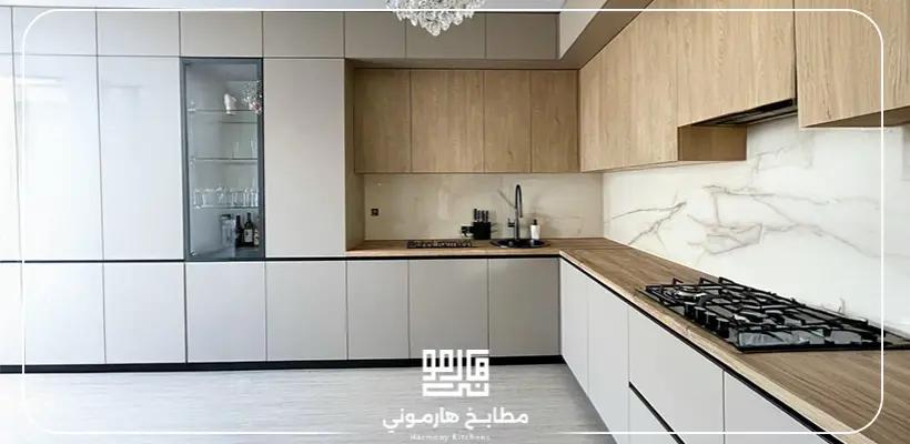 اشكال مطابخ خشب قطعتين