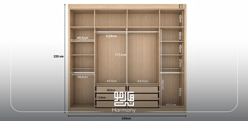 مقاسات الدريسنج روم