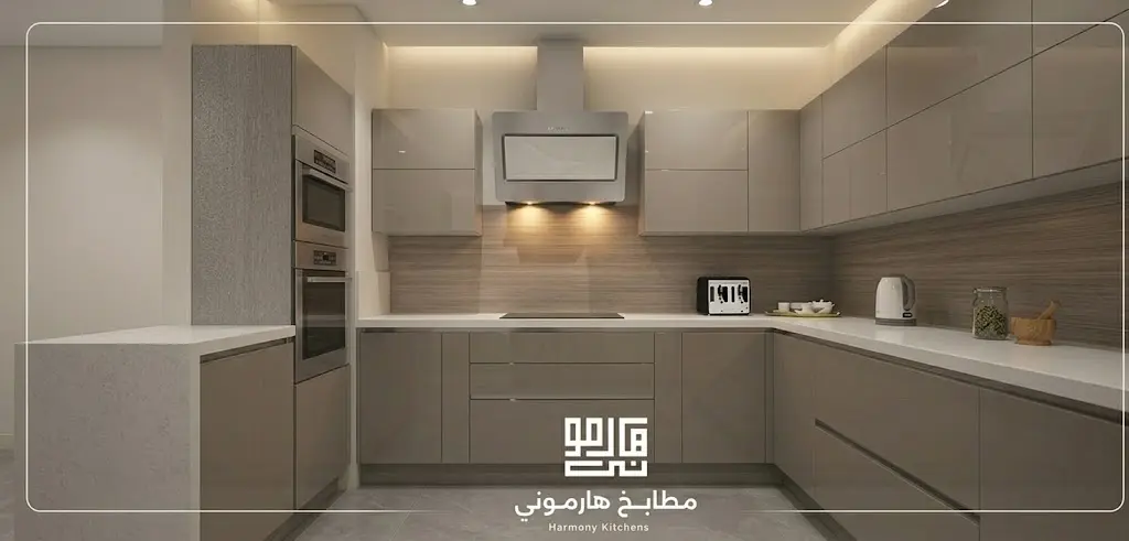 تصميم مطبخ صغير حرف l